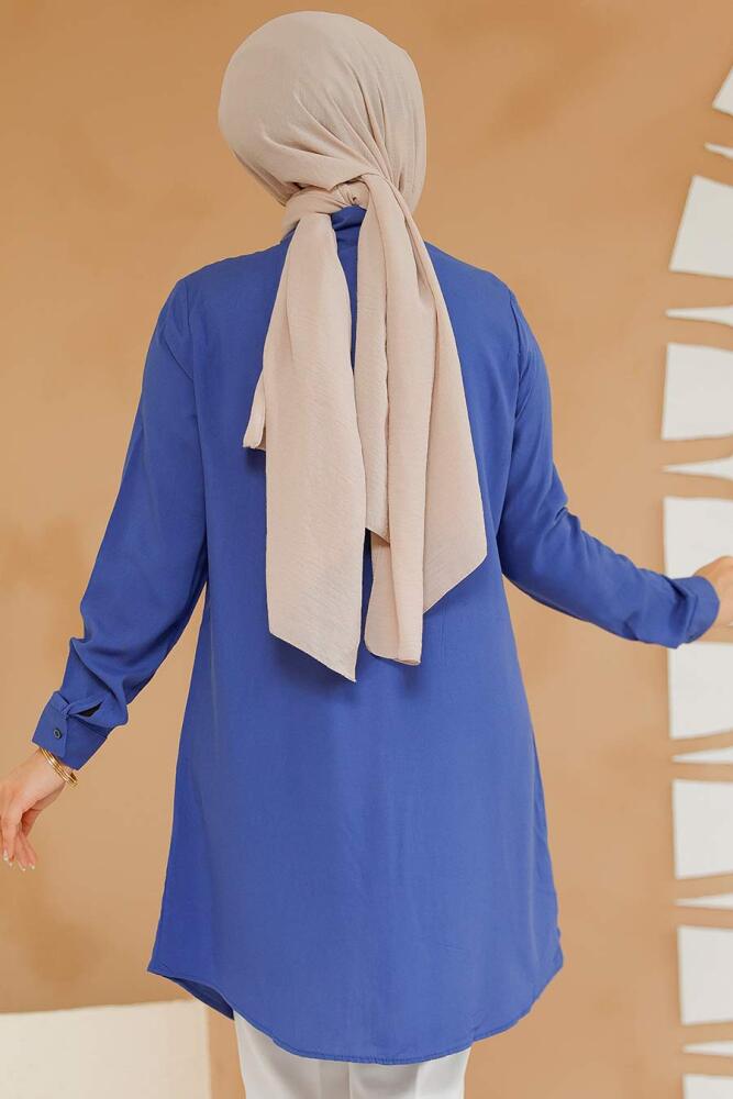 Modest İndigo Blue Tunic 11715IM - 3