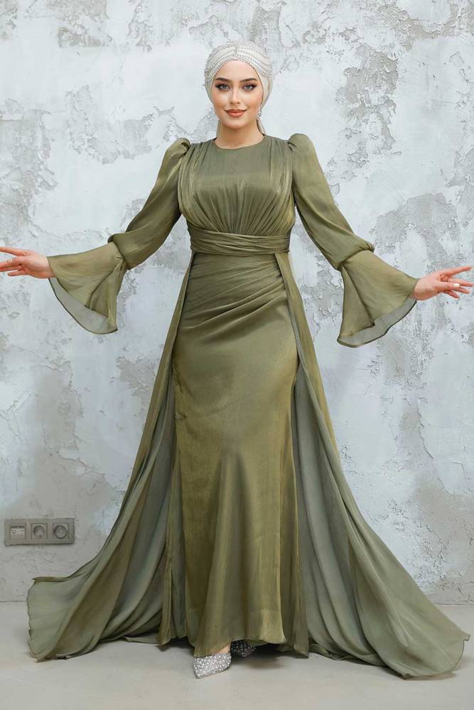 Modest Khaki Bridesmaid Dress 4986HK - 4