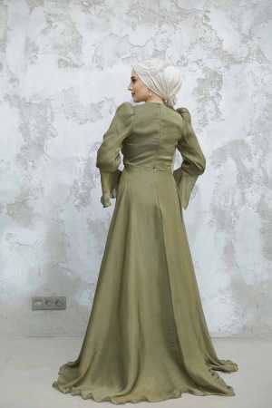 Modest Khaki Bridesmaid Dress 4986HK - 5