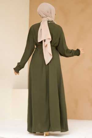 Modest Khaki Dress For Women 10124HK - 3