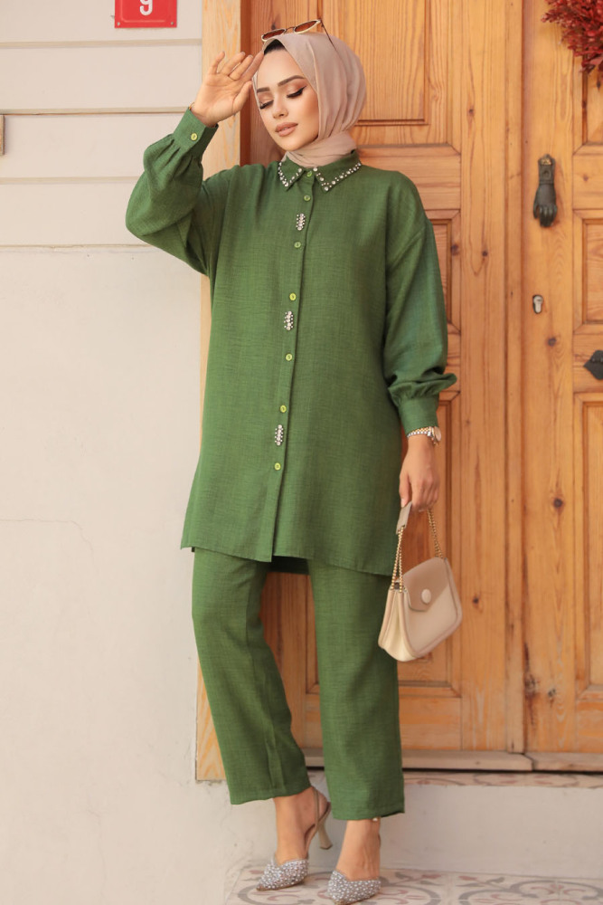 Modest Khaki Dual Suit 16701HK - 2