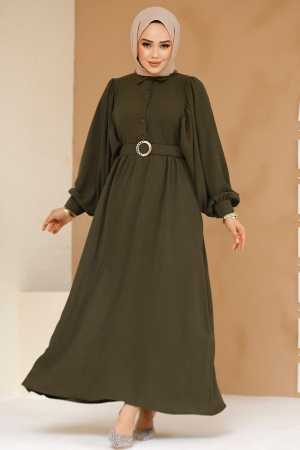 Modest Khaki Pastel Dress 60140HK 