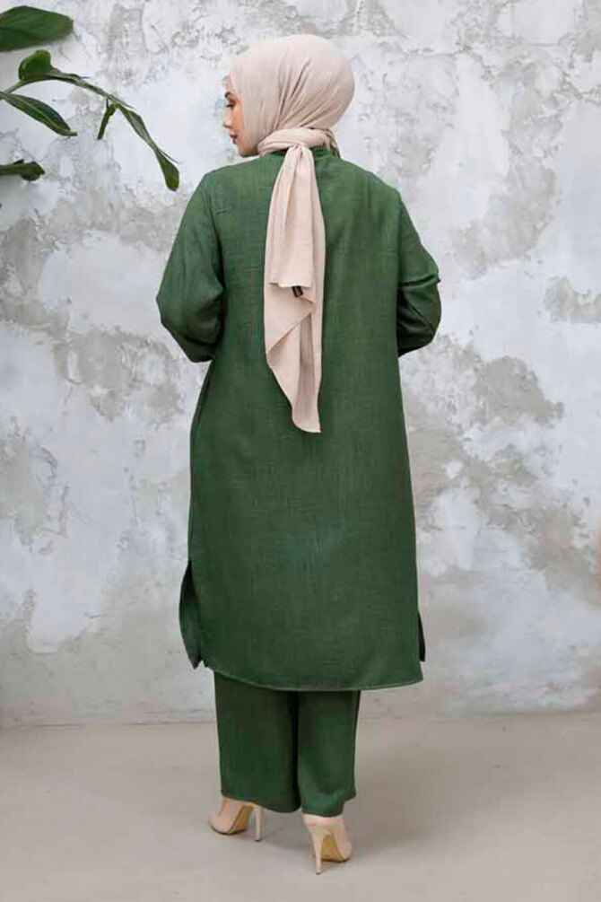 Modest Khaki Plus Size Dual Suit 25492HK - 3