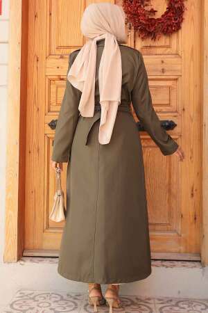 Modest Khaki Trench Coat 61500HK - 4