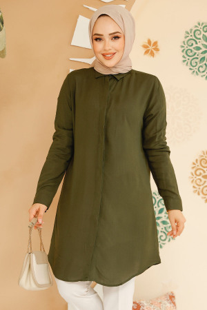 Modest Khaki Tunic 11715HK - 2