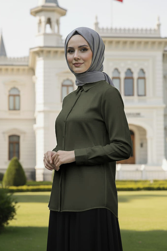 Modest Khaki Tunic 52284HK - 2