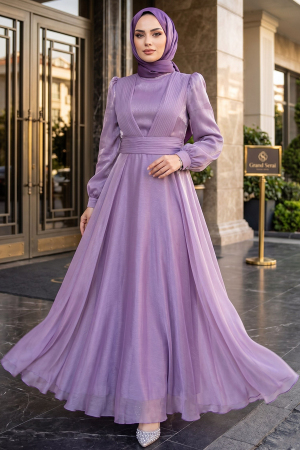 Modest Lila Evening Dress 45701LILA - 1