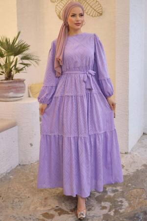 Modest Lila Long Sleeve Dress 14131LILA - 1