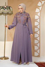 Modest Lila Plus Size Abaya Dubai 25301LILA - 1
