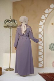 Modest Lila Plus Size Abaya Dubai 25301LILA - 4