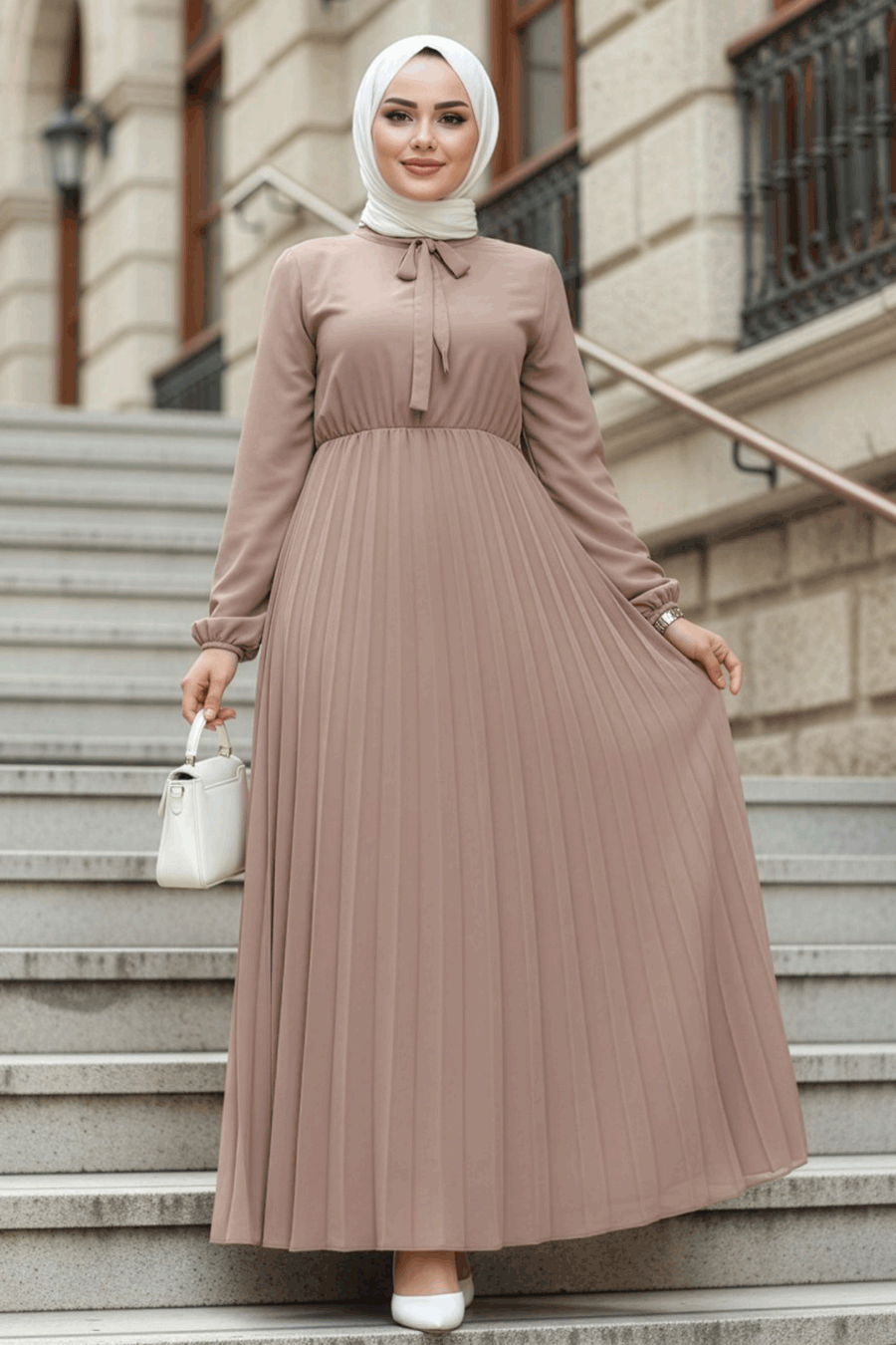 sachin and babi light blue dress Modest Mink Chiffon Maxi Dresses 50351V
