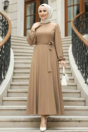 Modest Mink Dress For Plus Size 23101V 