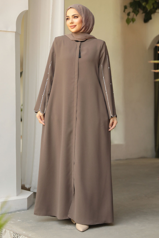 Modest Mink Dubai Abaya 2634V - 1