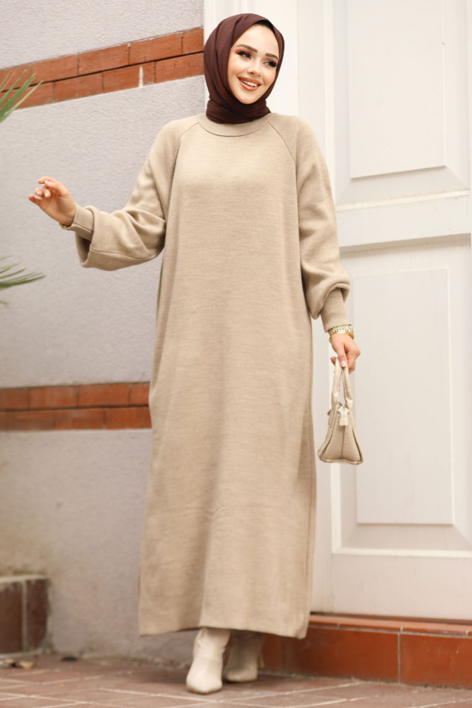 Modest Mink Knitwear Dress 30141V - 1