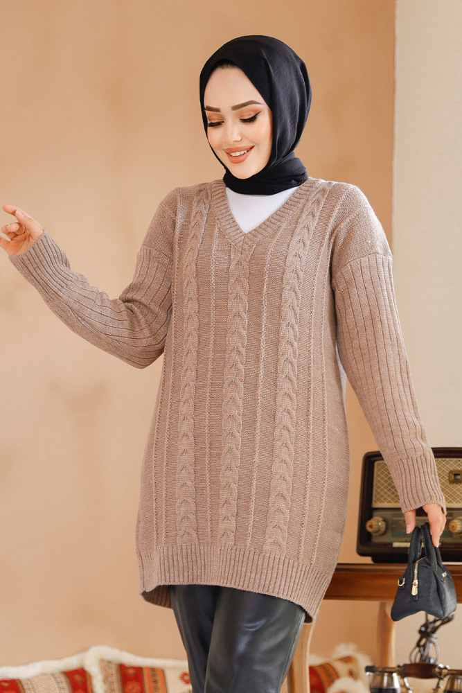 Modest Mink Knitwear Jumper Top 40671V - 1