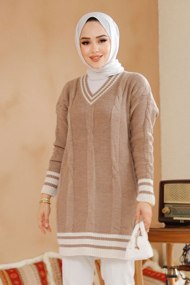 Modest Mink Knitwear Jumper Top 40673V - 1