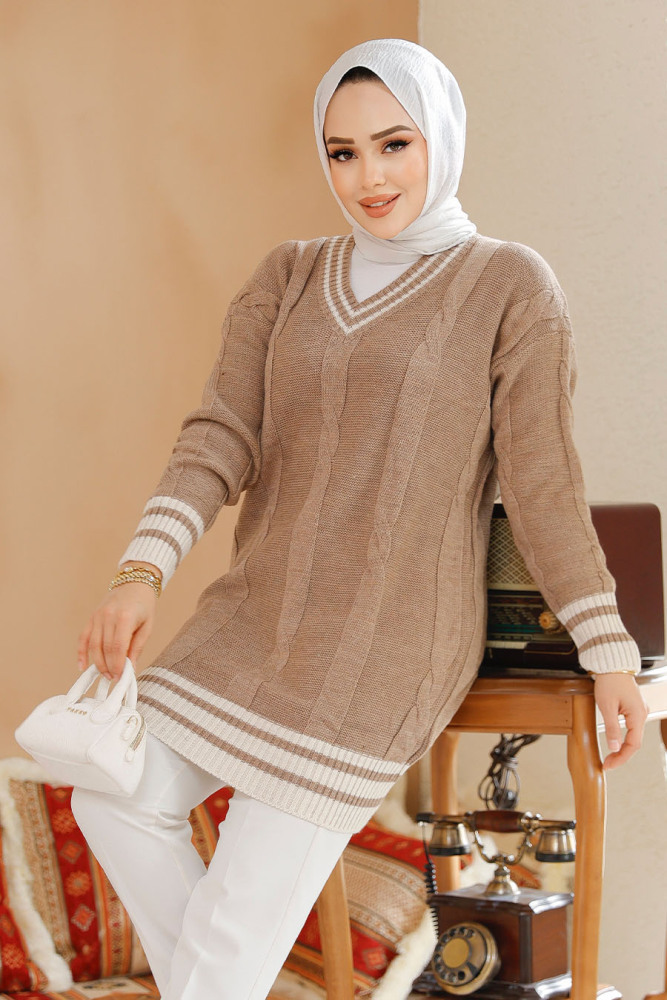 Modest Mink Knitwear Jumper Top 40673V - 2