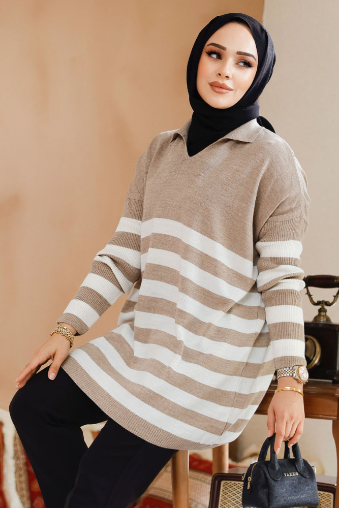 Modest Mink Knitwear Jumper Top 53401V - 1