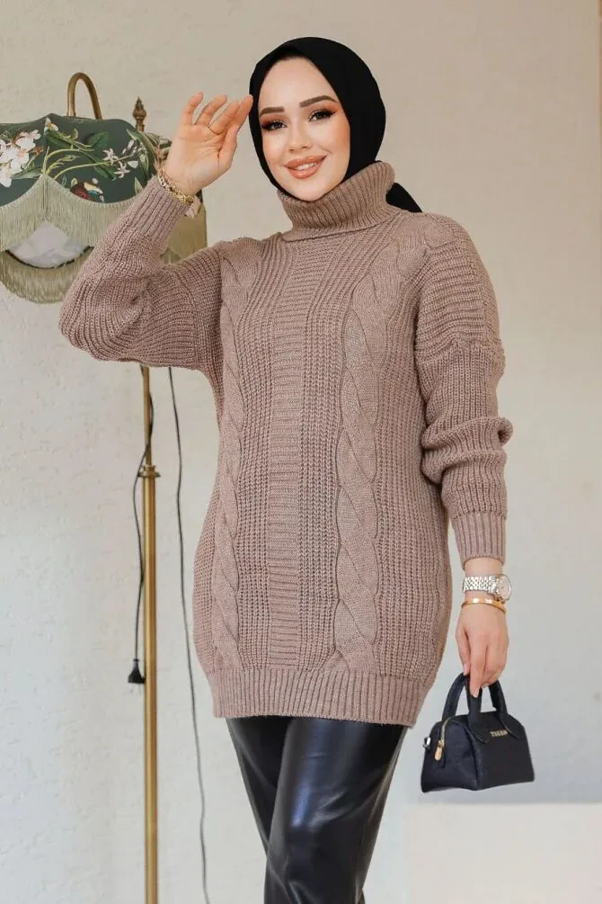 Modest Mink Knitwear Jumper Tunic 40674V - 1