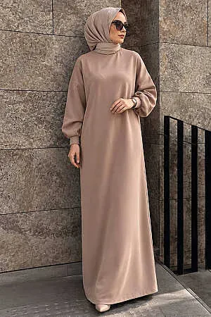 Modest Mink Long Sleeve Dress 23641V 