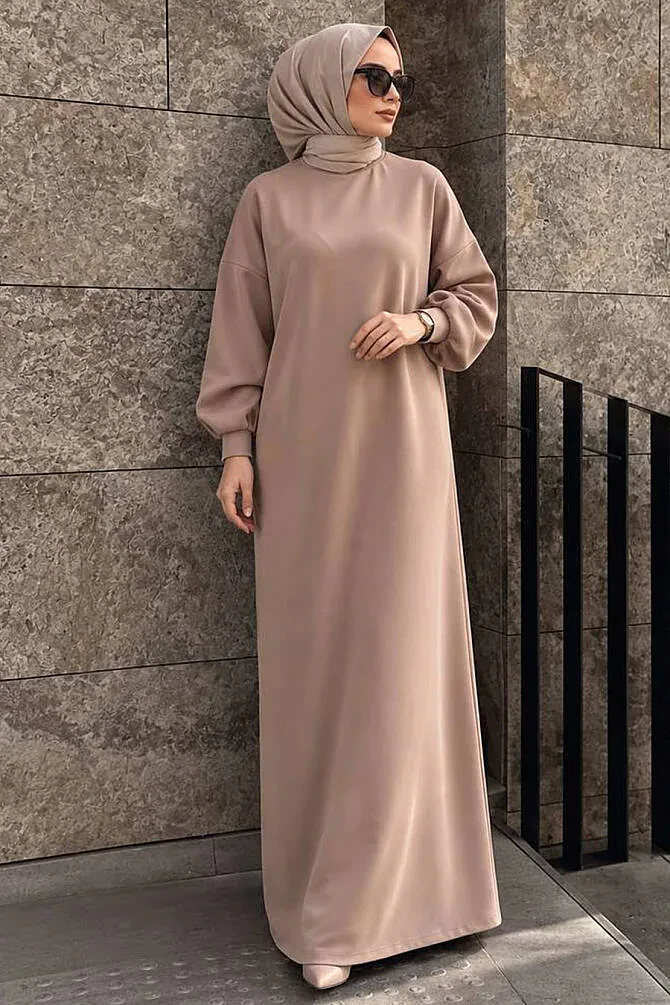 Modest Mink Long Sleeve Dress 23641V - 1