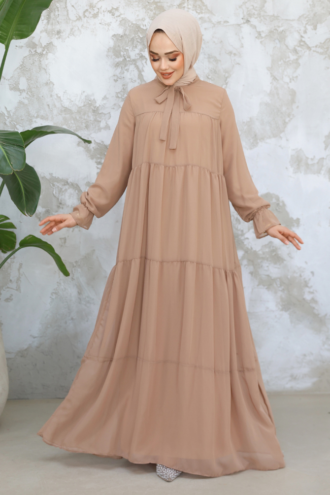 Modest Mink Maxi Dress 23601V - 1