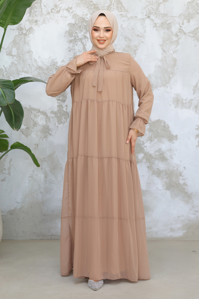 Modest Mink Maxi Dress 23601V - 2