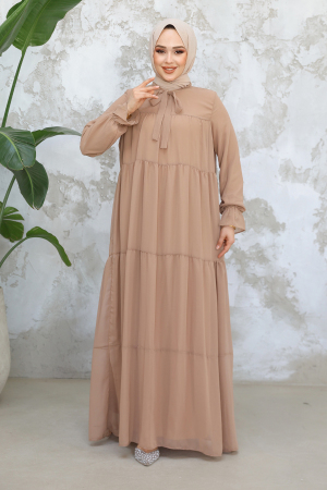 Modest Mink Maxi Dress 23601V - 3