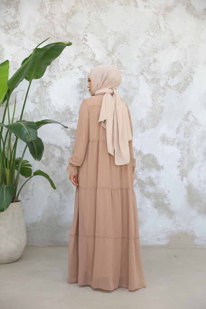 Modest Mink Maxi Dress 23601V - 4