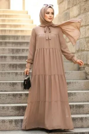 Modest Mink Maxi Dress 23601V 