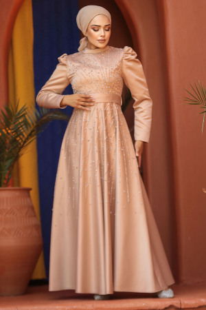 Modest Mink Plus Size Dress 52081V - 4