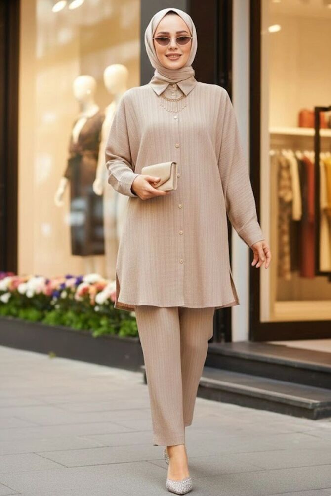 Modest Mink Plus Size Dual Suit 2817V - 1