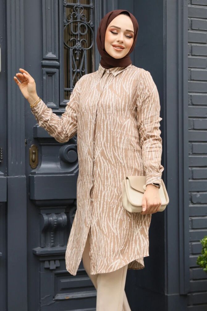 Modest Mink Plus Size Top 11733V - 1