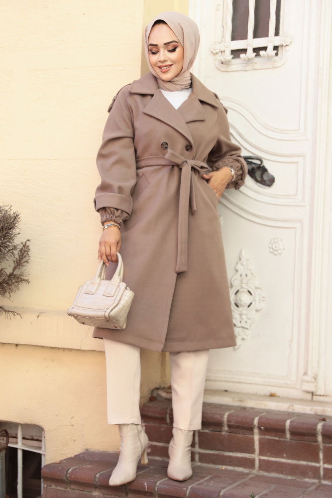 Modest Mink Stamp Coat 61102V - 2