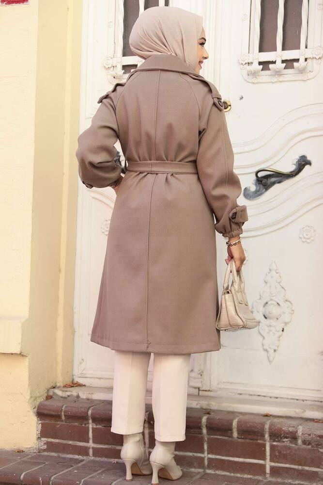 Modest Mink Stamp Coat 61102V - 3