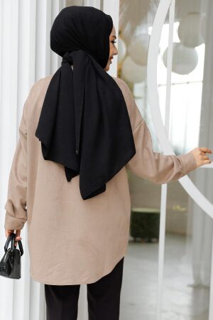 Modest Mink Suede Shirt 10305V - 3