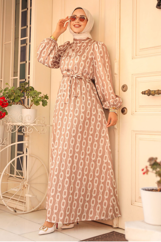 Modest Mink Summer Dress 23422V - 1