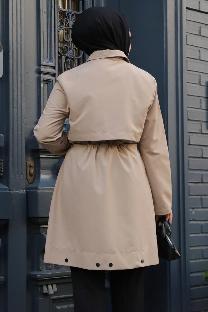 Modest Mink Trench Coat 19025V - 3
