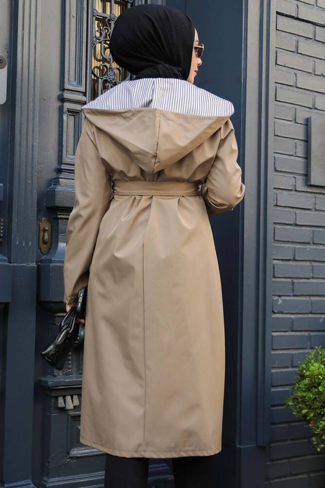 Modest Mink Trench Coat 689V - 3