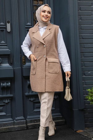 Modest Mink Vest 61392V - 2
