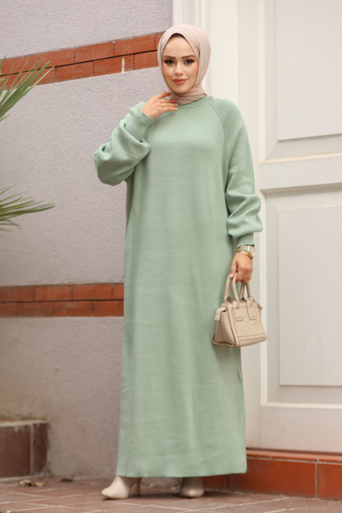 Modest Mint Knitwear Dress 30141MINT - 1