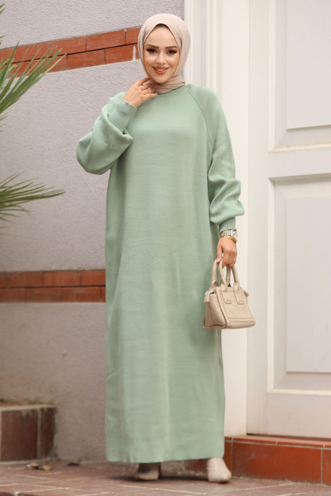 Modest Mint Knitwear Dress 30141MINT - 2
