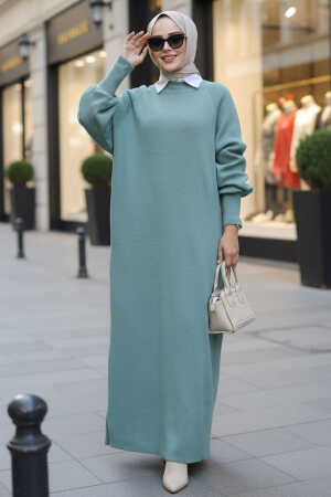 Modest Mint Long Sleeve Knitwear Dress 100013MINT - 1