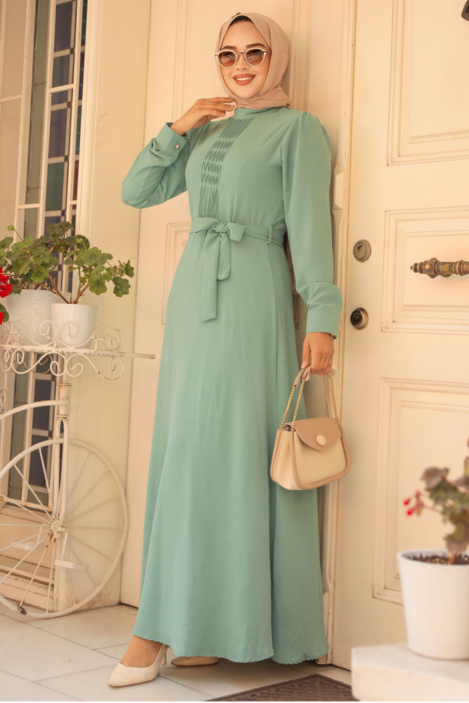 Modest Mint Maxi Dress 6621MINT - 2