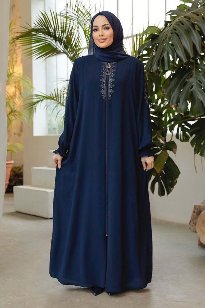 Modest Navy Blue Abaya 45274L - 2