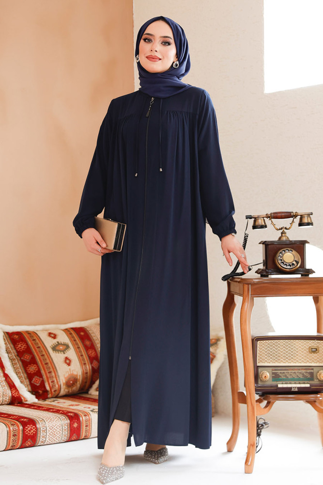 Modest Navy Blue Abaya 45290L - 2