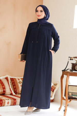 Modest Navy Blue Abaya 45290L - 3