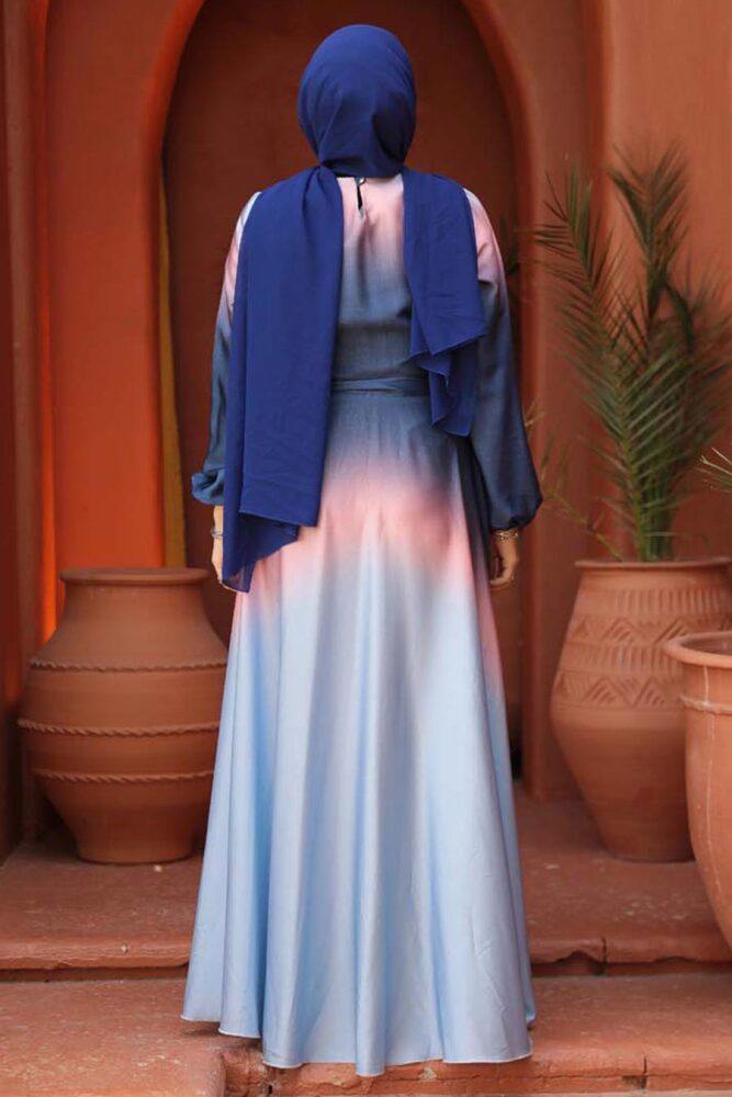 Modest Navy Blue Bridesmaid Dress 42001L - 5