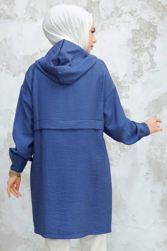 Modest Navy Blue Coat 44721L - 3