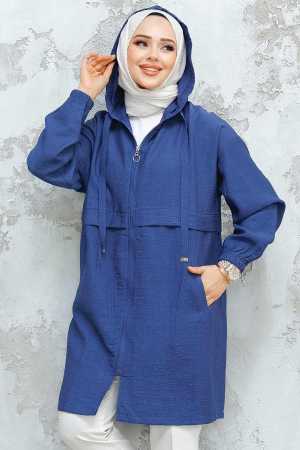 Modest Navy Blue Coat 44721L - 2